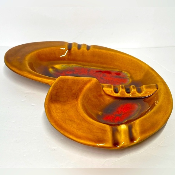 Vintage MCM Wade Of California Ceramic Boomerang Heart Ashtray Coin Trinket Tray - Picture 11 of 13